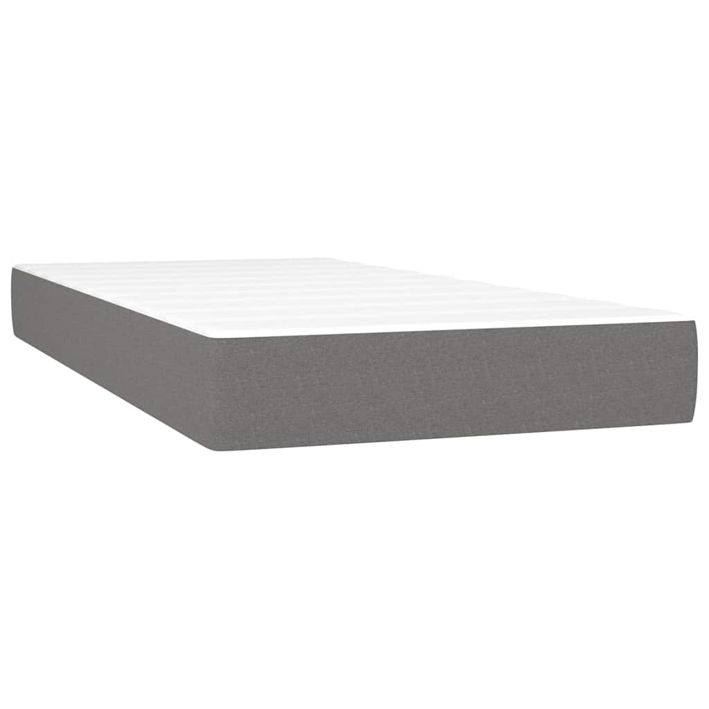 Materasso a Molle per Bambini Rigidità Media Grigio Scuro 80x160 cm in Tessuto