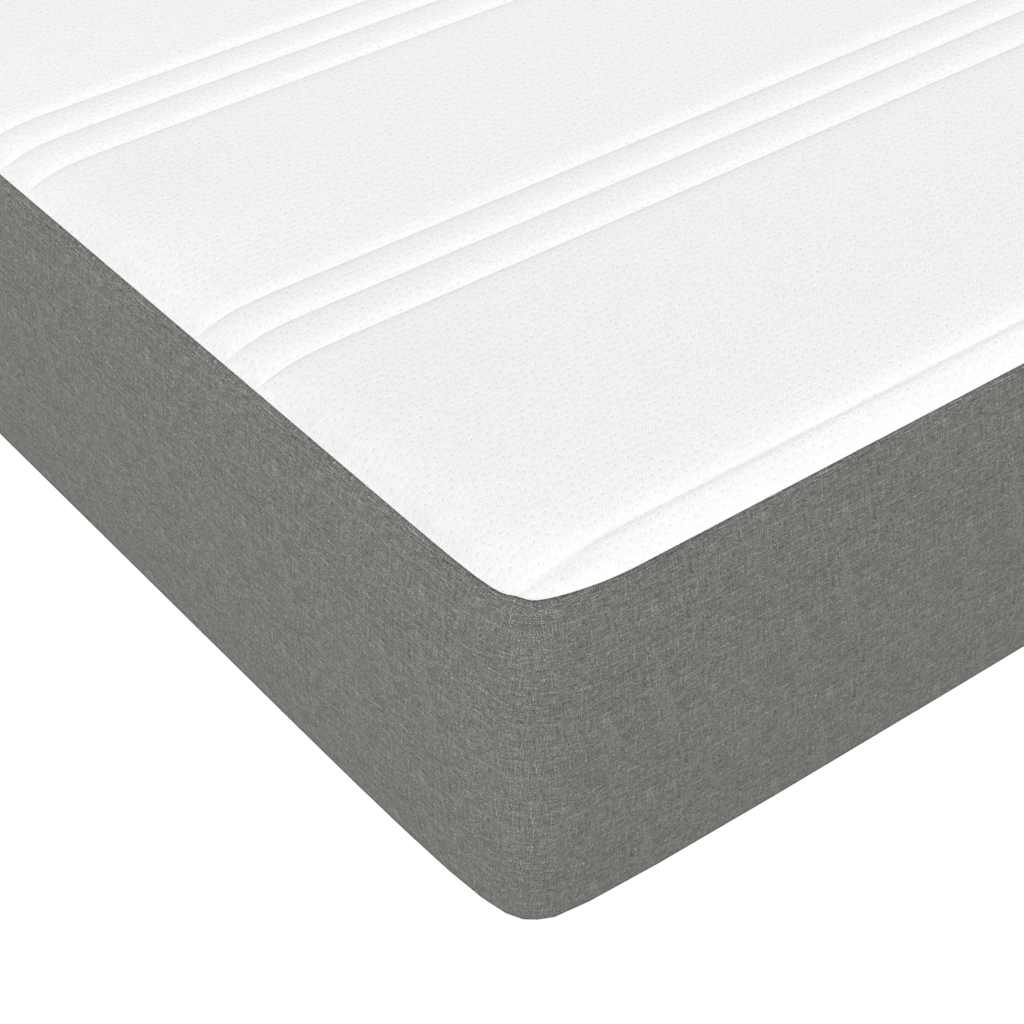 Materasso a Molle per Bambini Rigidità Media Grigio Scuro 80x160 cm in Tessuto