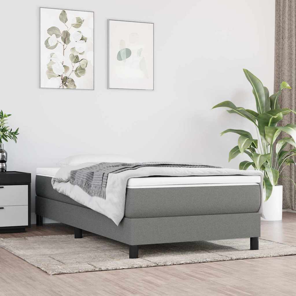 Materasso a Molle per Bambini Rigidità Media Grigio Scuro 80x160 cm in Tessuto