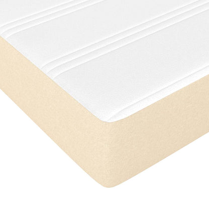 Materasso a Molle per Bambini Rigidità Media Crema 80x160 cm in Tessuto