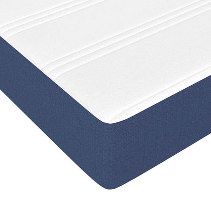 Materasso a Molle per Bambini Rigidità Media Blu 80x160 cm in Tessuto