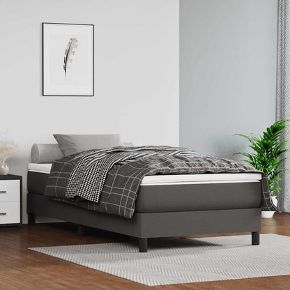 Materasso a Molle per Bambini Rigidità Media Grigio 80x160 cm in Similpelle