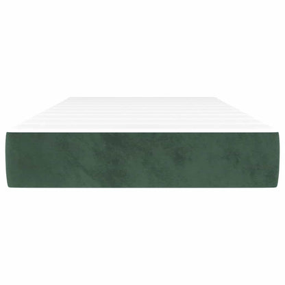 Materasso a Molle Verde Scuro 80x220x20 cm in Velluto - homemem39