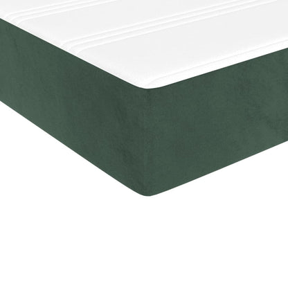 Materasso a Molle Verde Scuro 80x220x20 cm in Velluto