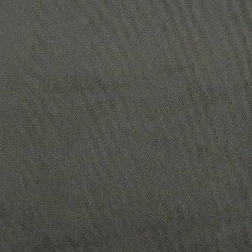 Materasso a Molle Grigio Scuro 90x220x20 cm in Velluto