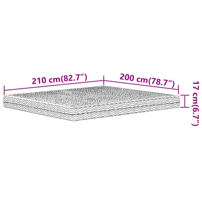 Materasso in Schiuma Bianco 200x210 cm Durezza H2 H3