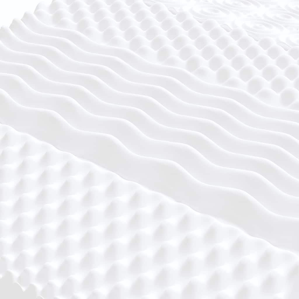 Materasso in Schiuma Bianco 120x210 cm 7 Zone Durezza 20 ILD