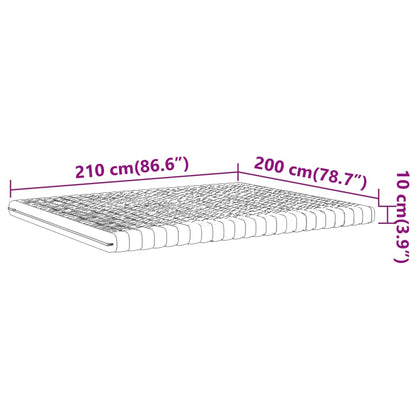 Materasso in Schiuma Bianco 200x210 cm 7 Zone Durezza 20 ILD