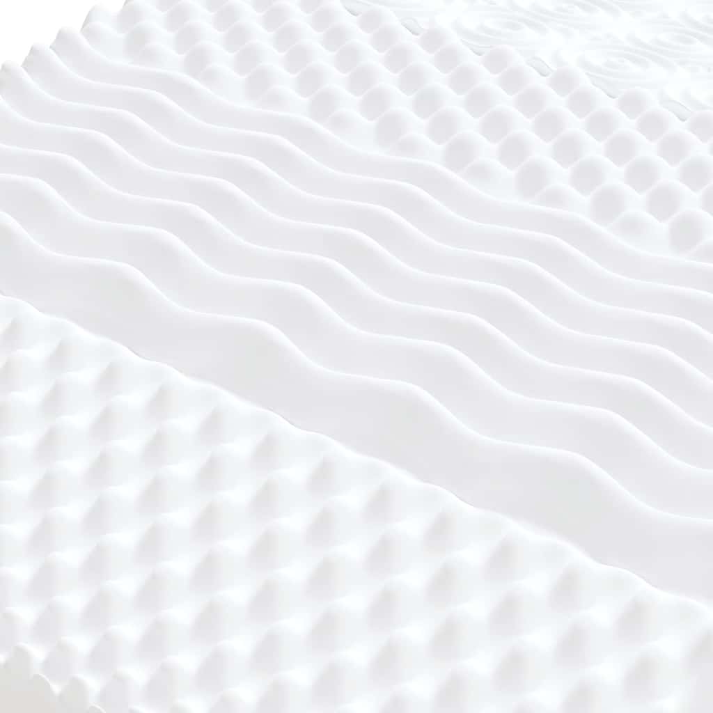 Materasso in Schiuma Bianco 120x220 cm 7 Zone Durezza 20 ILD