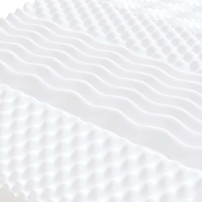Materasso in Schiuma Bianco 120x220 cm 7 Zone Durezza 20 ILD