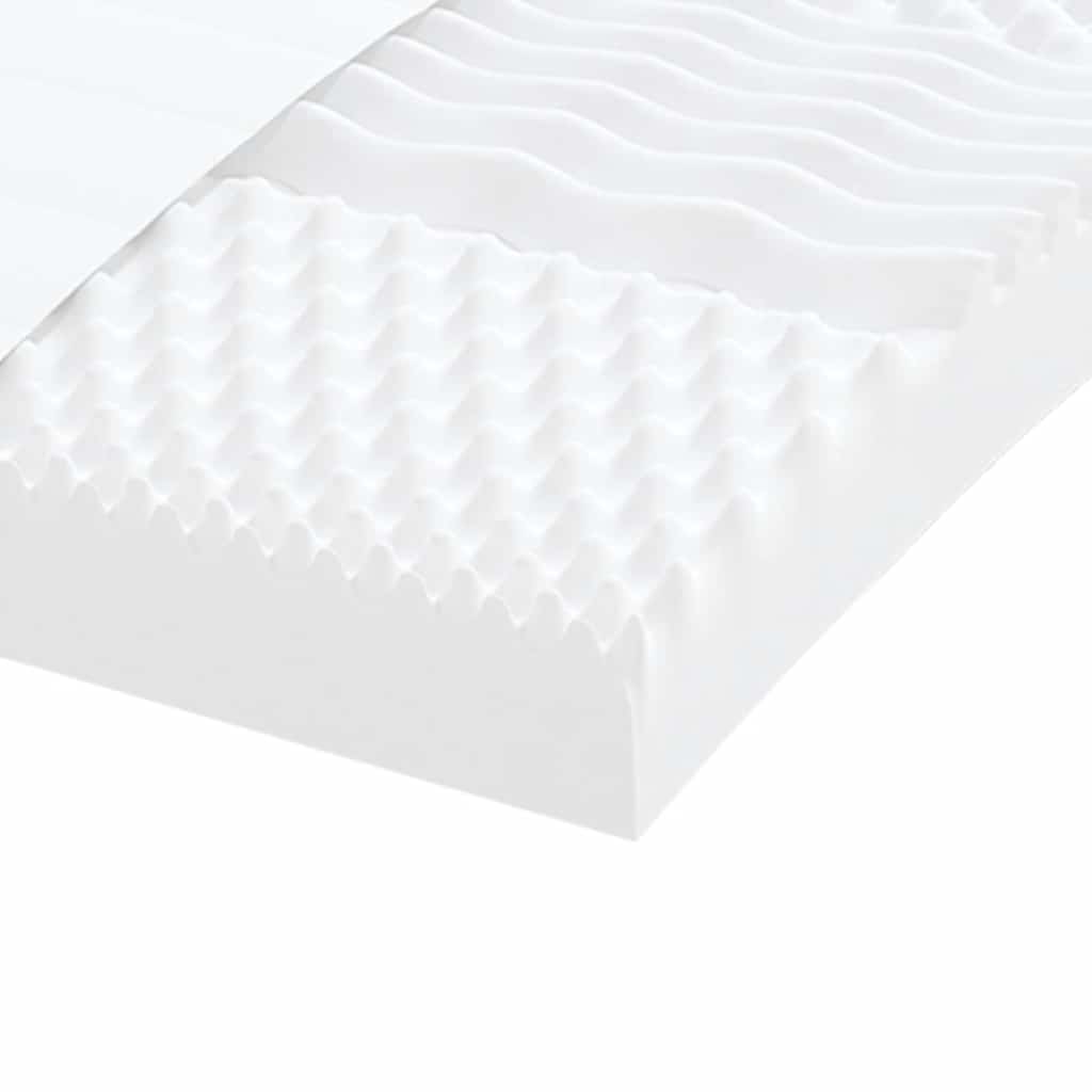Materasso in Schiuma Bianco 160x220 cm 7 Zone Durezza 20 ILD