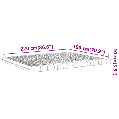 Materasso in Schiuma Bianco 180x220 cm 7 Zone Durezza 20 ILD