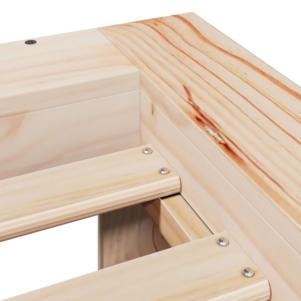 Giroletto senza Materasso 100x200 cm in Legno Massello di Pino - homemem39