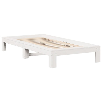Giroletto senza Materasso Bianco 100x200 cm Legno Massello Pino | homemem39