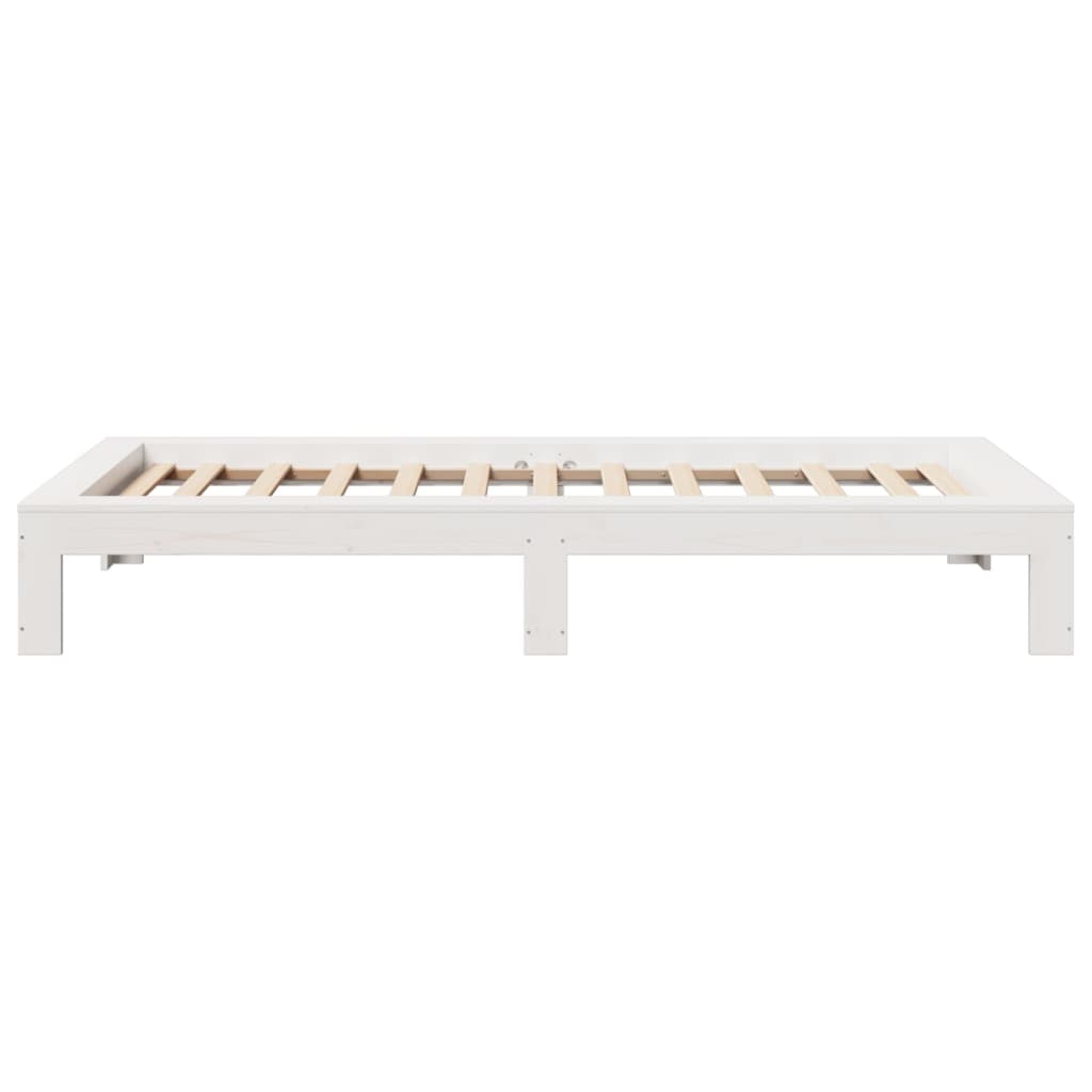 Giroletto senza Materasso Bianco 100x200 cm Legno Massello Pino | homemem39
