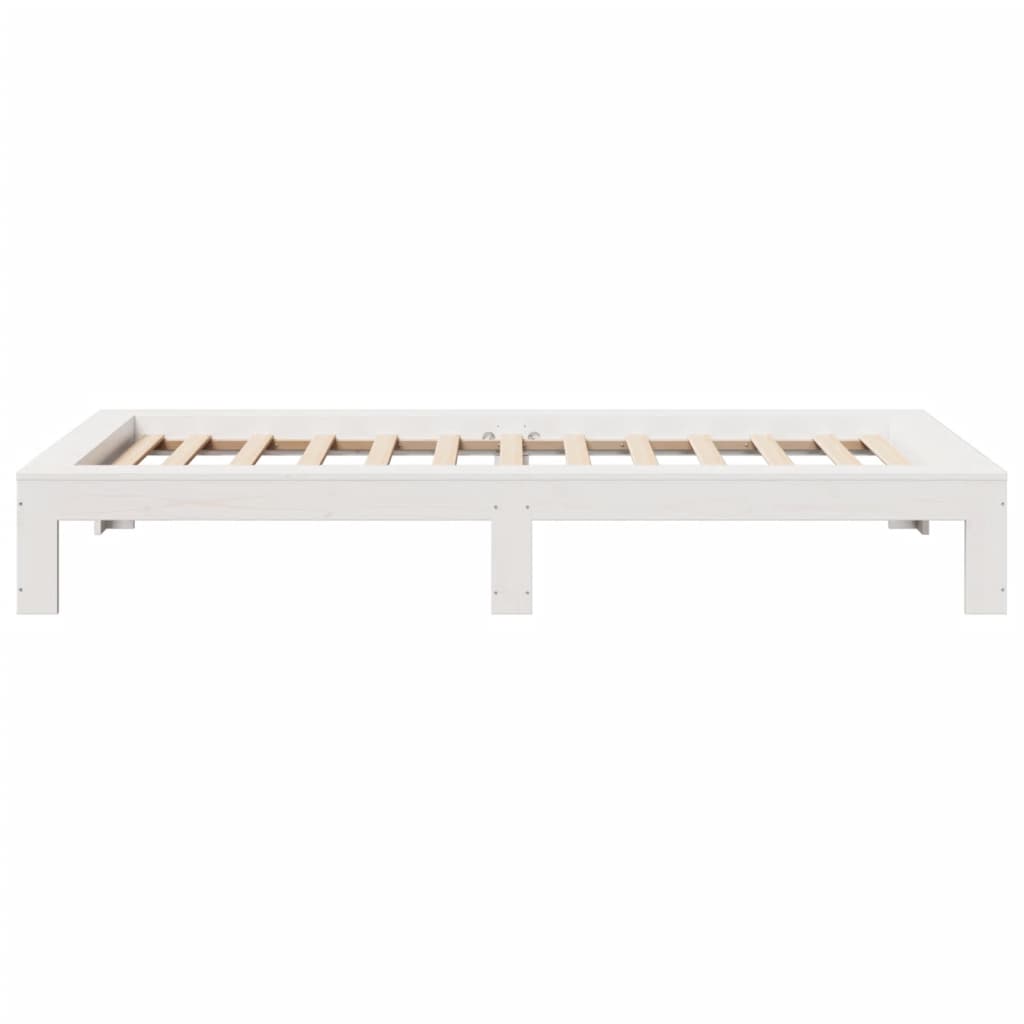 Letto senza Materasso Bianco 90x190 cm in Legno Massello Pino | homemem39