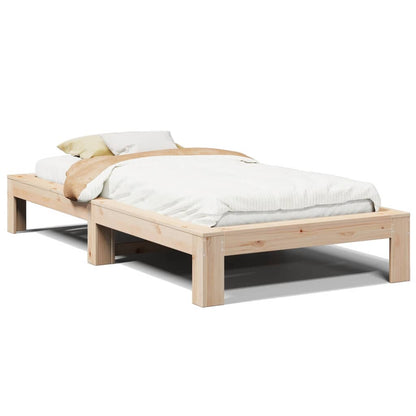 Letto senza Materasso 75x190 cm in Legno Massello Pino | homemem39