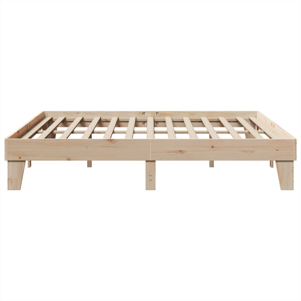 Letto senza Materasso 200x200 cm in Legno Massello di Pino | homemem39