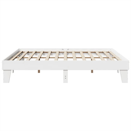 Giroletto senza Materasso Bianco 200x200 cm Legno Massello Pino | homemem39