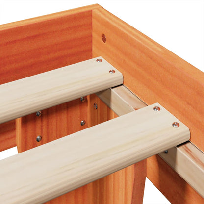 Letto senza Materasso Marrone Cera 200x200 cm in Legno di Pino - homemem39