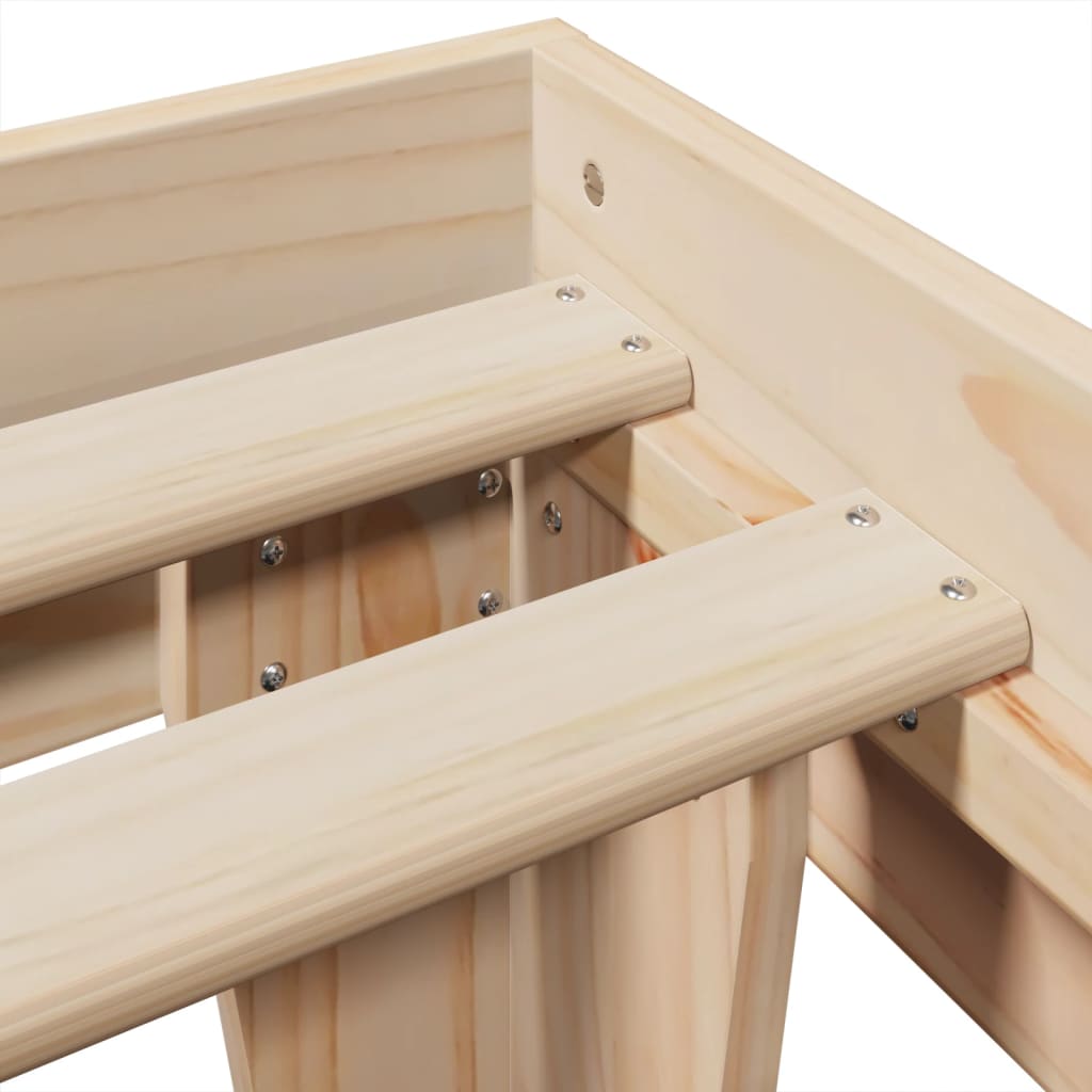 Letto senza Materasso 180x200 cm in Legno Massello di Pino - homemem39