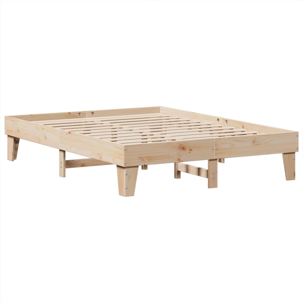Letto senza Materasso 150x200 cm in Legno Massello di Pino | homemem39