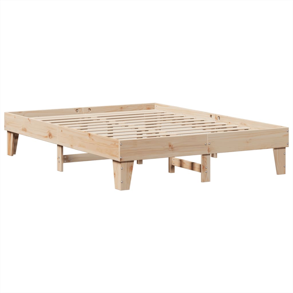 Letto senza Materasso 150x200 cm in Legno Massello di Pino | homemem39