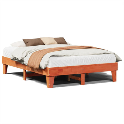 Letto senza Materasso Marrone Cera 150x200 cm in Legno di Pino | homemem39