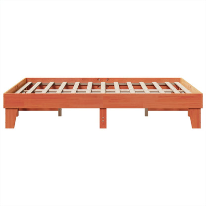 Letto senza Materasso Marrone Cera 150x200 cm in Legno di Pino | homemem39