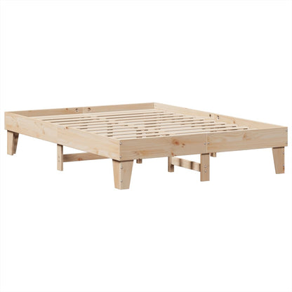 Letto senza Materasso 140x200 cm in Legno Massello di Pino | homemem39