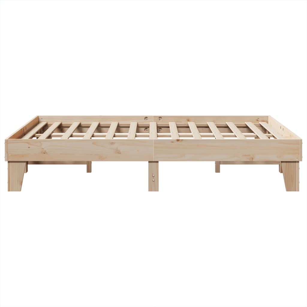 Letto senza Materasso 140x200 cm in Legno Massello di Pino | homemem39