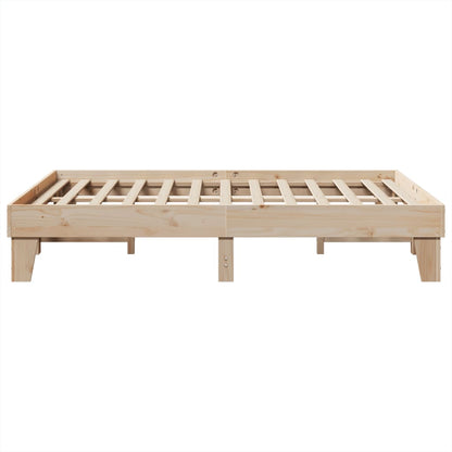 Letto senza Materasso 140x200 cm in Legno Massello di Pino - homemem39