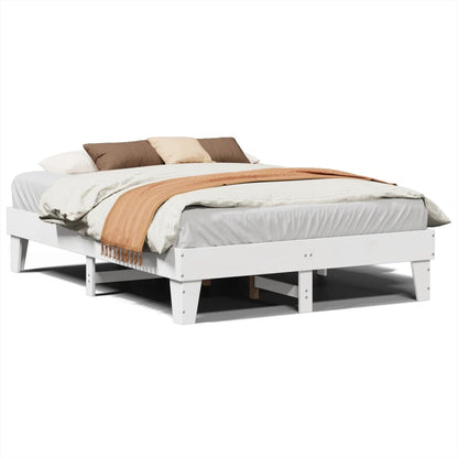 Letto senza Materasso Bianco 140x200 cm Legno Massello di Pino | homemem39