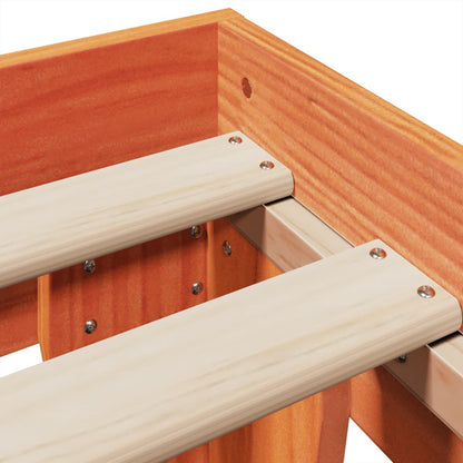 Giroletto senza Materasso Marrone Cera 140x200cm Massello Pino - homemem39