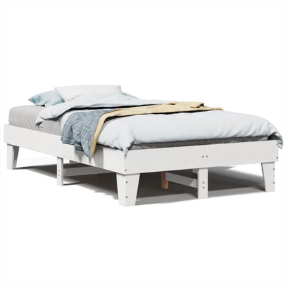 Letto senza Materasso Bianco 120x200 cm Legno Massello di Pino | homemem39