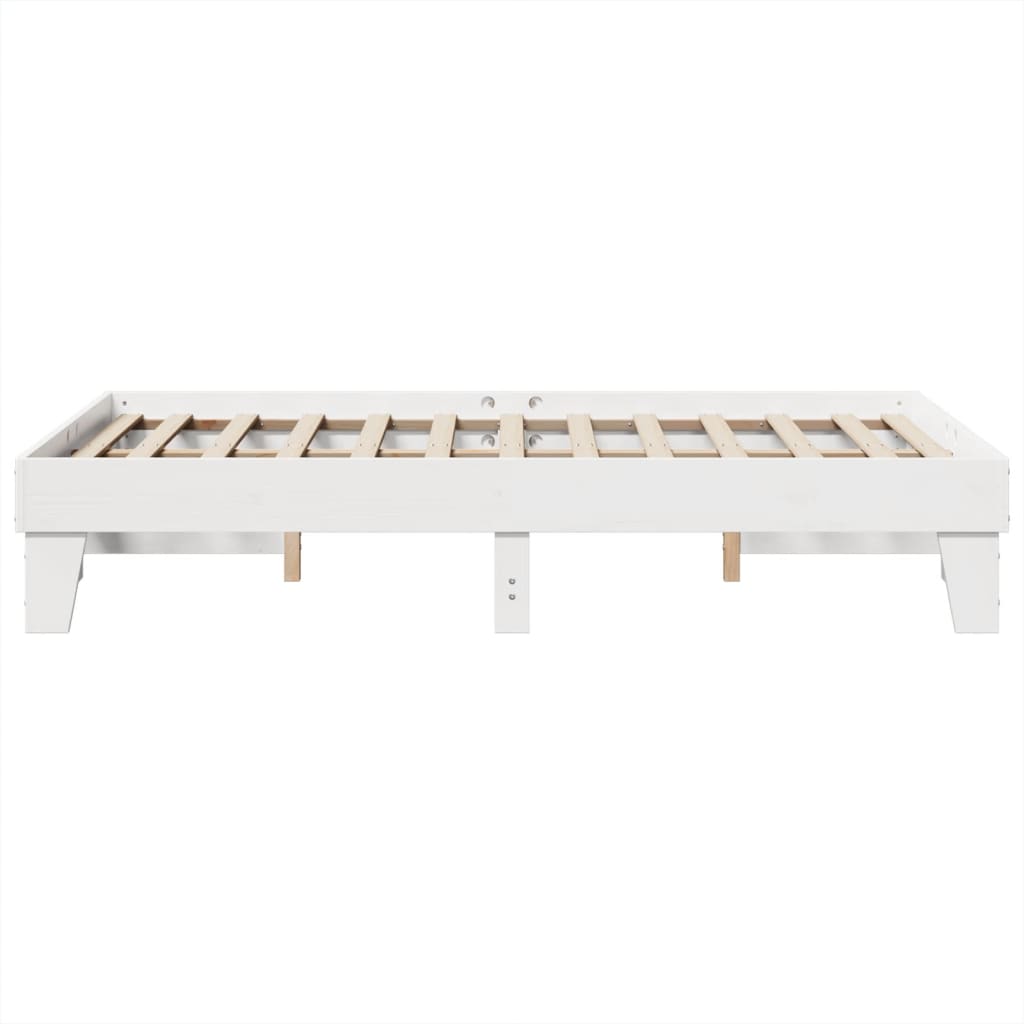 Letto senza Materasso Bianco 120x200 cm Legno Massello di Pino | homemem39