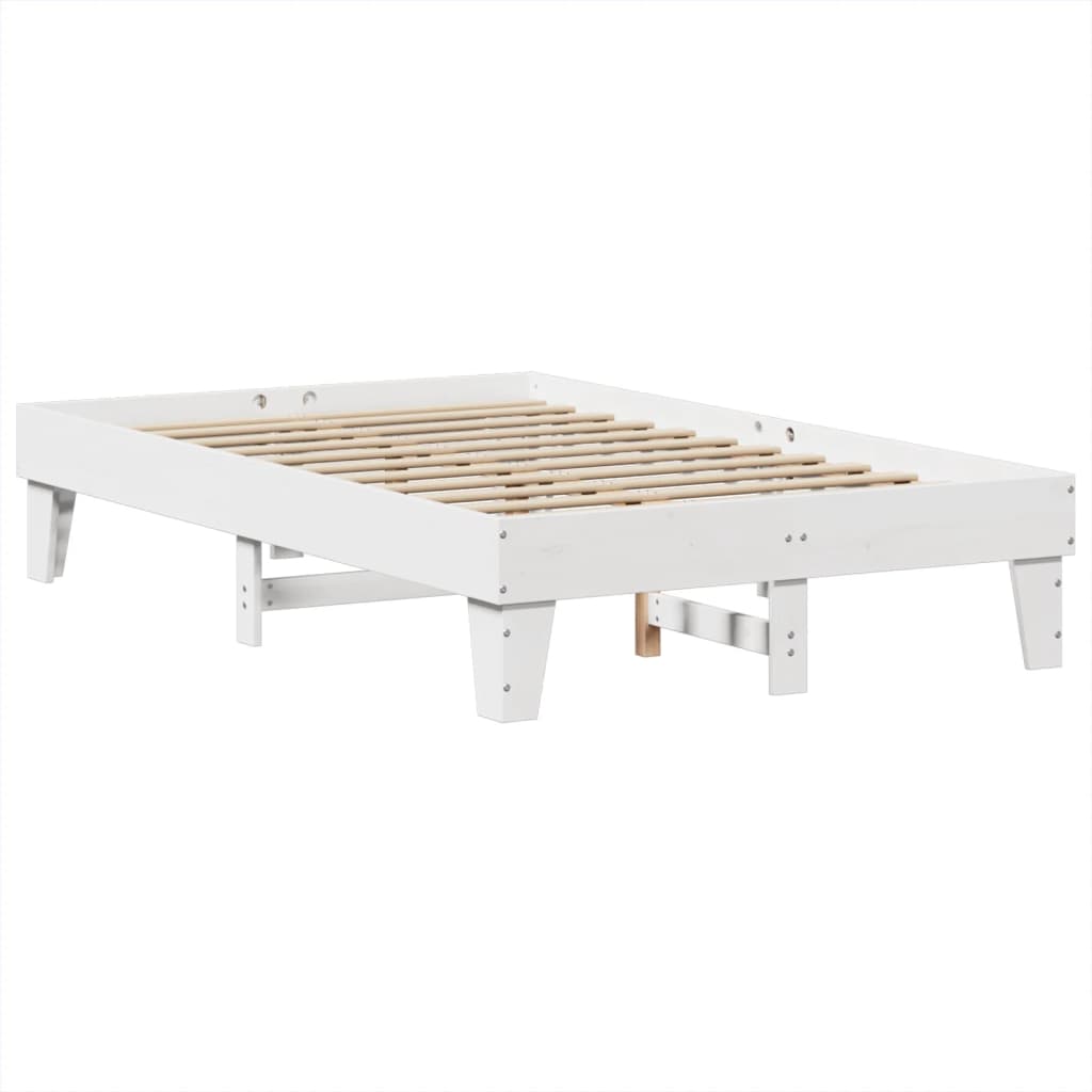 Letto senza Materasso Bianco 120x200 cm Legno Massello di Pino | homemem39