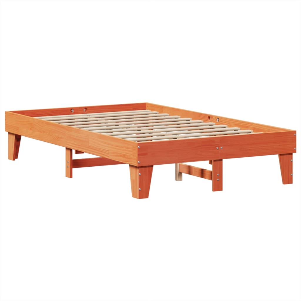 Letto senza Materasso Marrone Cera 120x200 cm in Legno di Pino
