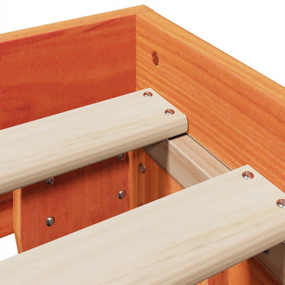 Letto senza Materasso Marrone Cera 120x200 cm in Legno di Pino