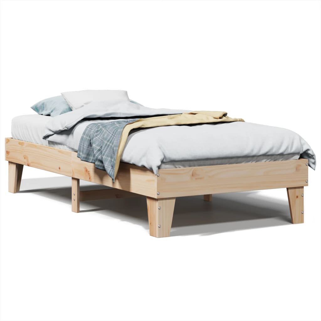 Giroletto senza Materasso 100x200 cm in Legno Massello di Pino | homemem39