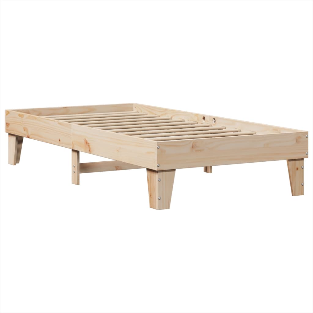 Letto senza Materasso 90x200 cm in Legno Massello di Pino - homemem39