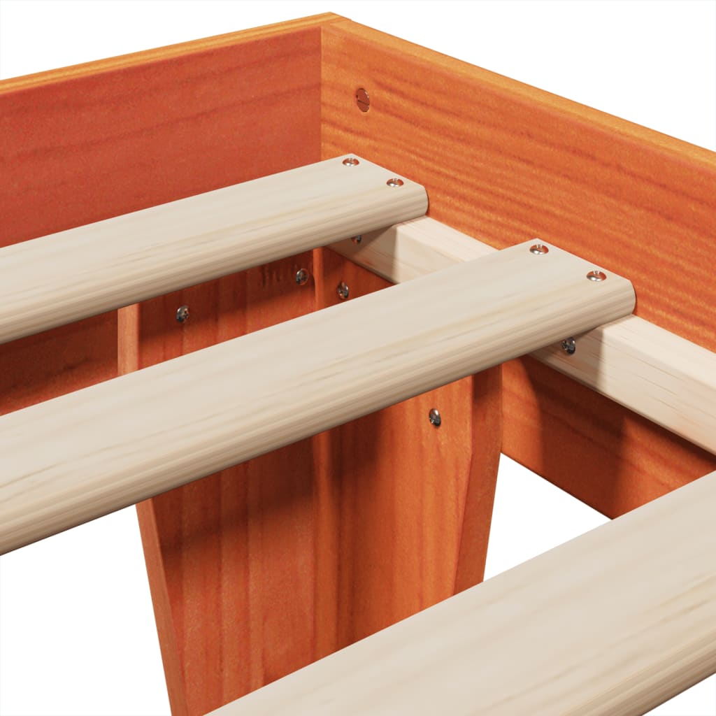 Letto senza Materasso Marrone Cera 90x200 cm Legno di Pino - homemem39