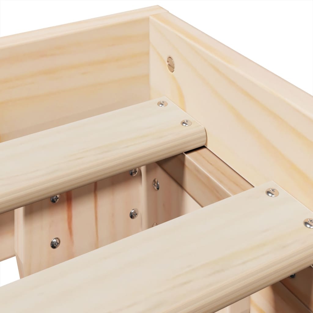 Letto senza Materasso 135x190 cm in Legno Massello di Pino | homemem39