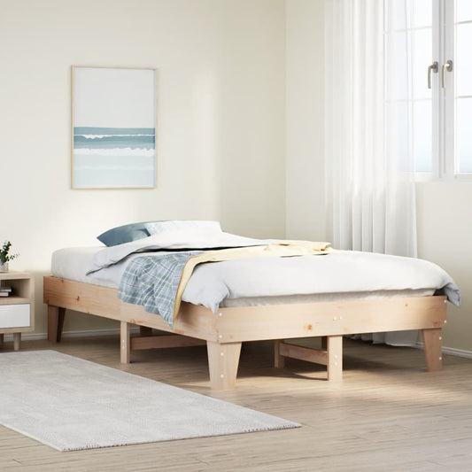 Letto senza Materasso 120x190 cm in Legno Massello di Pino - homemem39