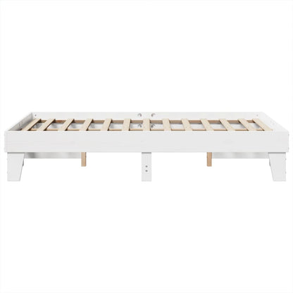 Letto senza Materasso Bianco 120x190 cm Legno Massello di Pino