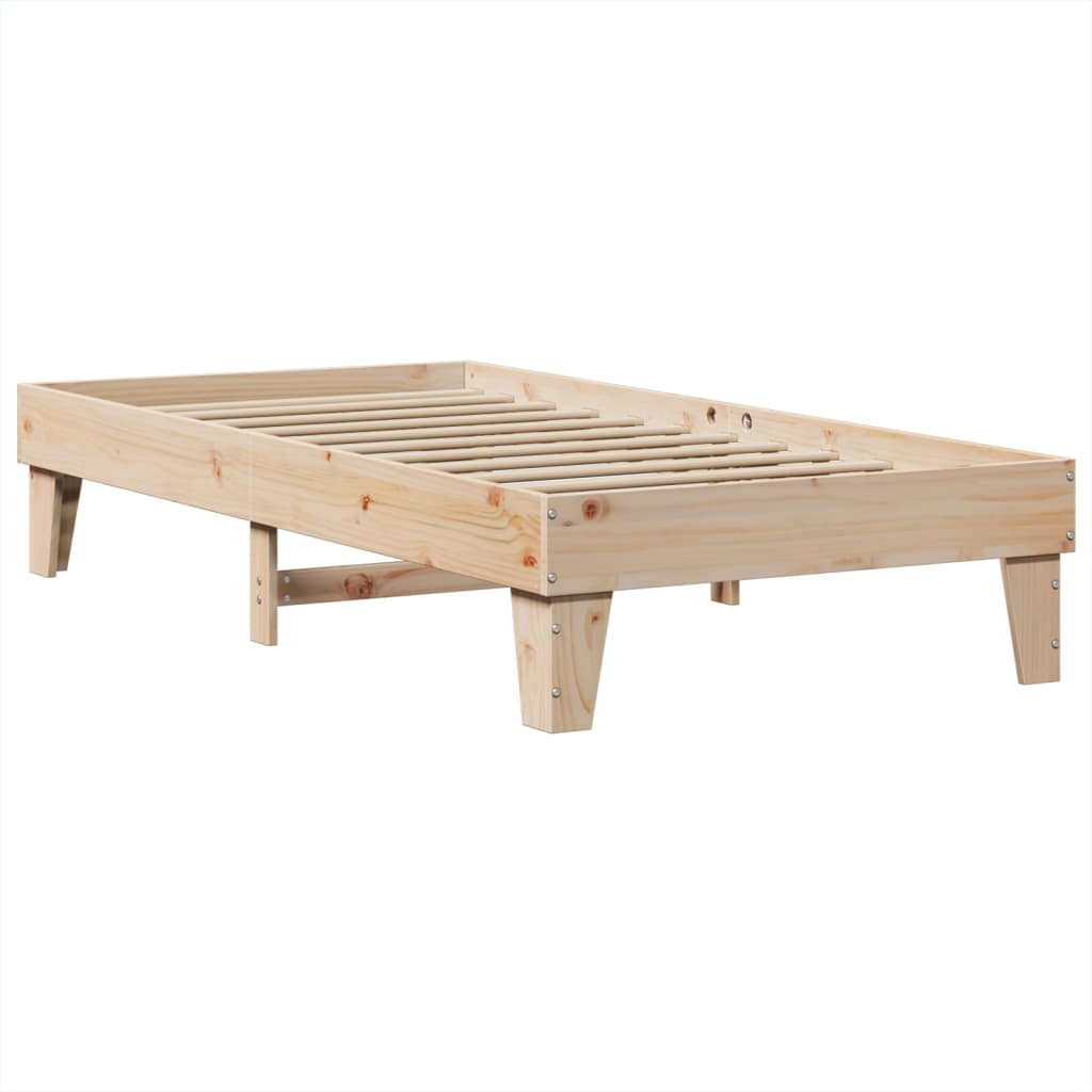 Letto senza Materasso 90x190 cm in Legno Massello di Pino | homemem39