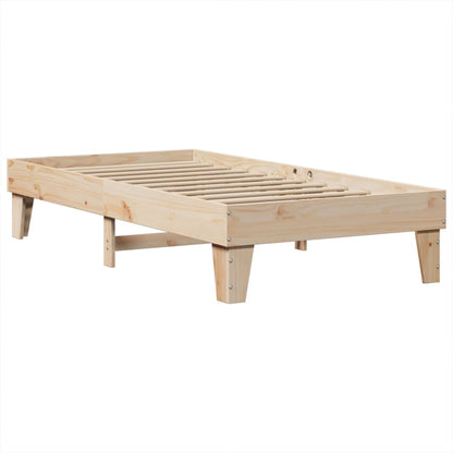 Letto senza Materasso 75x190 cm in Legno Massello Pino - homemem39
