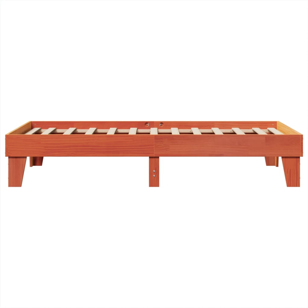 Letto senza Materasso Marrone Cera 75x190 cm in Legno di Pino | homemem39