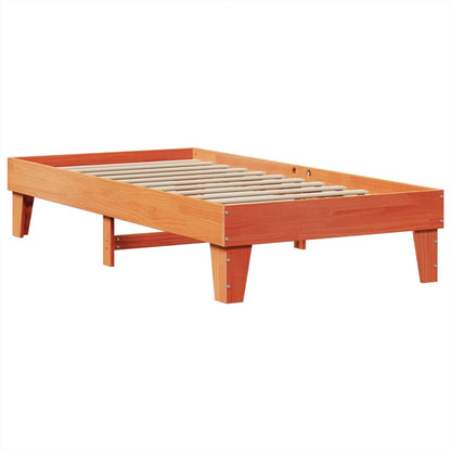 Letto senza Materasso Marrone Cera 75x190 cm in Legno di Pino | homemem39