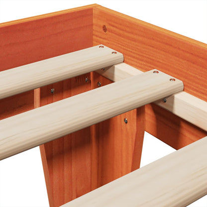 Letto senza Materasso Marrone Cera 75x190 cm in Legno di Pino - homemem39